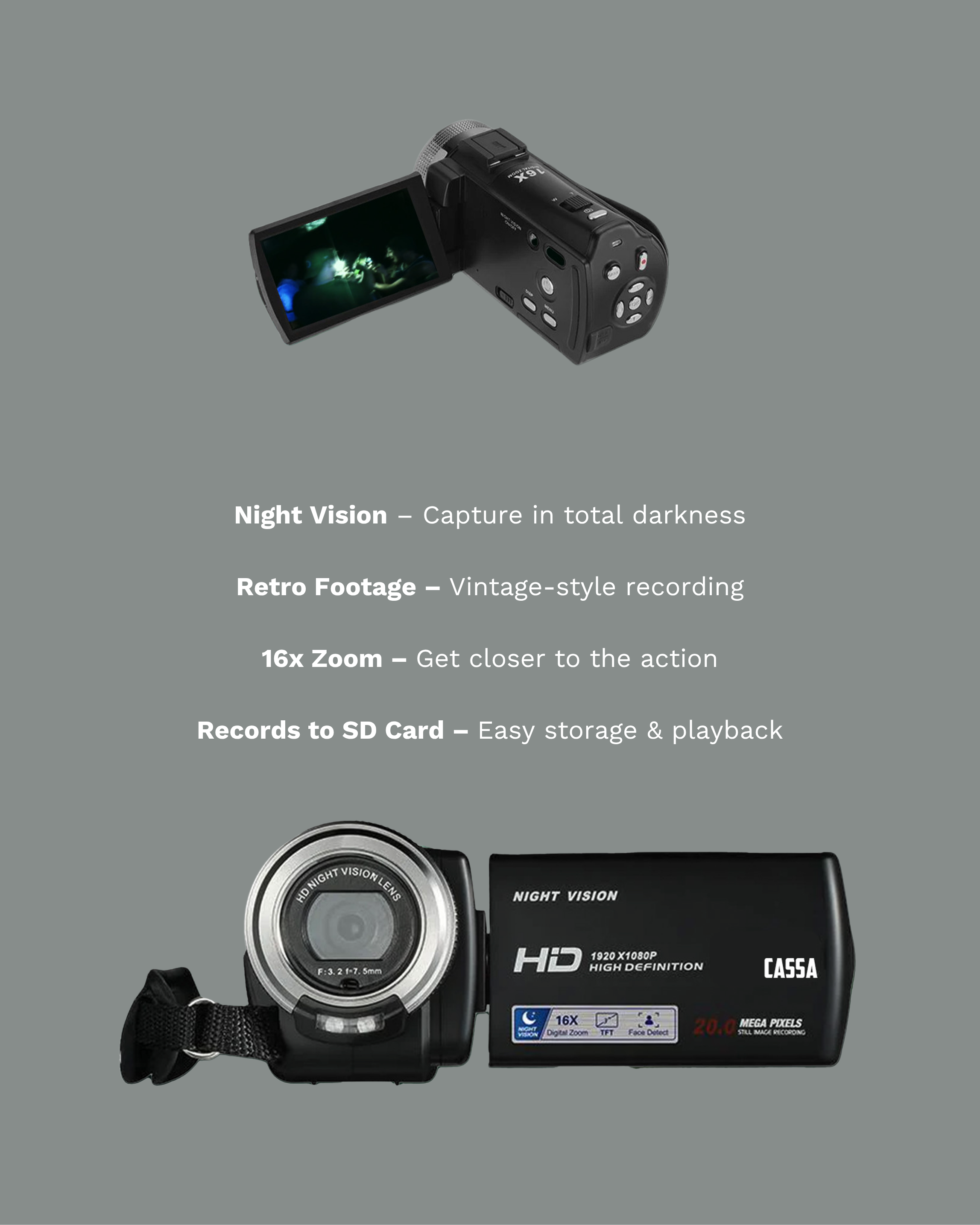 Cassa Retro Nightvision Camcorder